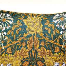 William Morris Honeysuckle & Tulip, Arts Crafts Mid 70S Dark Green, Brown Beige Cushion Cover, Throw Pillow Homeware Decor - thumbnail 2