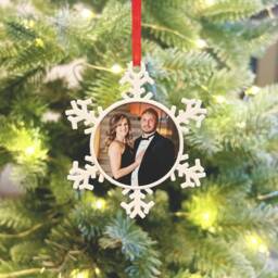 Snowflake Photo Personalised Decoration, Christmas Tree Ornament - thumbnail 2