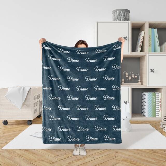 Personalized Blanket With Name, Minky For Baby Adults Friends Wife Bridesmaids Pets, Multi Size Color Monogram Blanket, Gift Kids - image 1