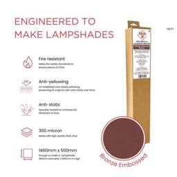 stick-It Metallic Bronze Self-Adhesive Embossed Lampshade Vinyl 1460 X 500M - thumbnail 3