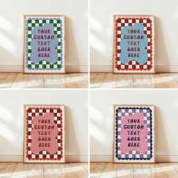 Custom Art Print Gift Typography Personalised Quote Wall Print, Colorful Hand Drawn Design Unframed - thumbnail 1