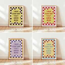 Custom Art Print Gift Typography Personalised Quote Wall Print, Colorful Hand Drawn Design Unframed - thumbnail 2