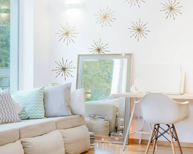 Sparkle Wall Decals - Boho Decor, Removable Star Stickers, Kids Room Nursery Art - image 1