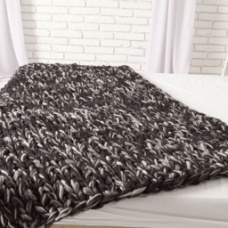 Chunky Knit Throw, Blanket, Gift For Her, Giant Afghan, Wool Blanket, Bulky Knit, Lap Christmas - thumbnail 3