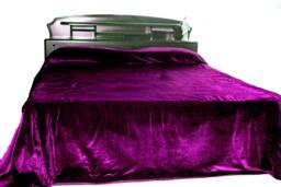 Purple Velvet Bedspread - Luxury Couture Bedding Custom Size Duvet Cover Set French Country Guest Room Gift For Mom