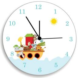 Children Bedroom Wall Clock, Noah's Ark, Nursery Art