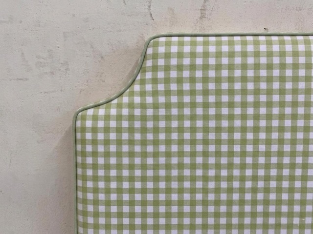 "Checks Pattern With Piping Headboard 3"" Thick - Dorm Room Size Twin/Twinxl 30""Hx40""W Full/Fullxl 30""Hx55" - image 1