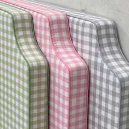 "Checks Pattern With Piping Headboard 3"" Thick - Dorm Room Size Twin/Twinxl 30""Hx40""W Full/Fullxl 30""Hx55" - thumbnail 4