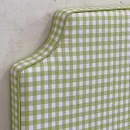 "Checks Pattern With Piping Headboard 3"" Thick - Dorm Room Size Twin/Twinxl 30""Hx40""W Full/Fullxl 30""Hx55" - thumbnail 3
