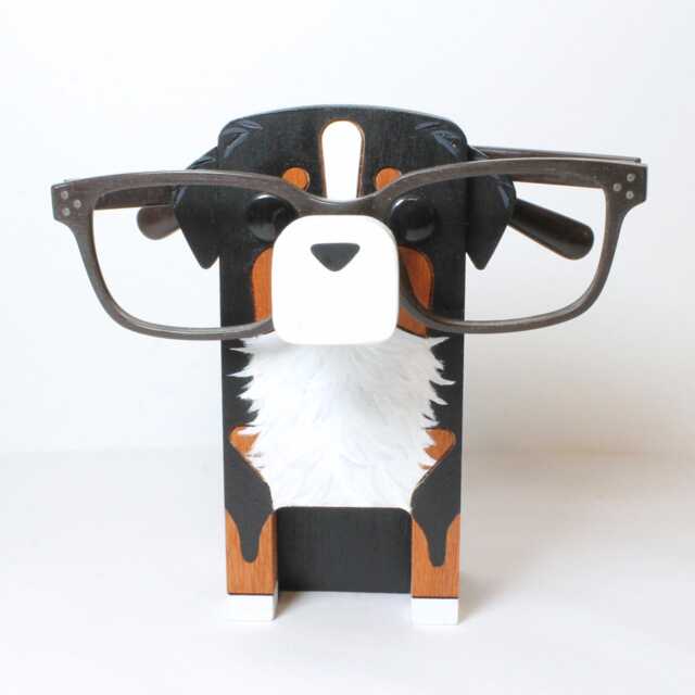 Wood Bernese Mountain Dog Eyeglass Stand - Custom Painted Ornament - image 1