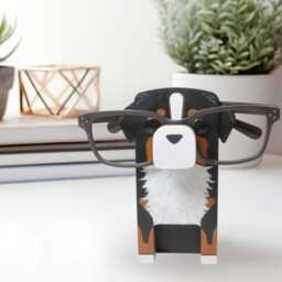 Wood Bernese Mountain Dog Eyeglass Stand - Custom Painted Ornament - thumbnail 2