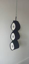 Black Toilet Roll Holder. Fabric Paper Holder - Black. Spare Bath Decor. Hanging Storage At 2 - 5 Rolls - thumbnail 3