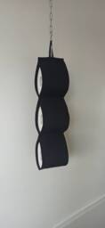 Black Toilet Roll Holder. Fabric Paper Holder - Black. Spare Bath Decor. Hanging Storage At 2 - 5 Rolls - thumbnail 2