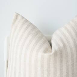 striped Pillow Cover Neutral Cream Ivory Hmong Textile - 20x20 - thumbnail 2