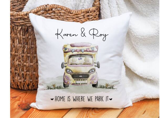 Personalised Motorhome/Rv Campervan Caravan Cushion, Gift Ideas For Couples Him Her