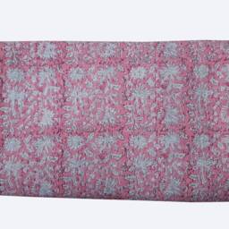 Indian Handmade Decorative Beautiful Floral Design Kantha Quilt Perfect Bed Matching Bedspread Queen Size - thumbnail 4