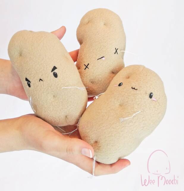 Potato Plushie Novelty Food Pillow, Gag Gift - image 1