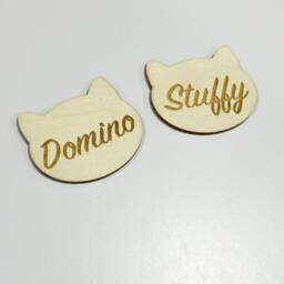 Cat Name Wooden Wall Decor Silhouette Head Pet Plaque - thumbnail 3