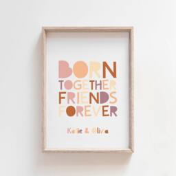 Twins Bedroom Decor, Wall Art, Twin Quotes, Boho Sister Prints, Brothers Girls Bedroom, Boys Siblings Prints - thumbnail 1