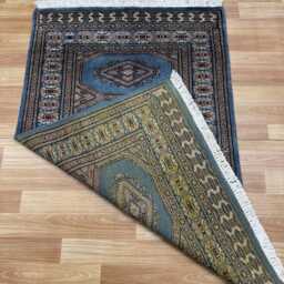 2.6x4 Gray Color Bokhara Rug - 0.80x1.20 Bedroom Luxury Area Turkish Fine Quality Afghan - thumbnail 4