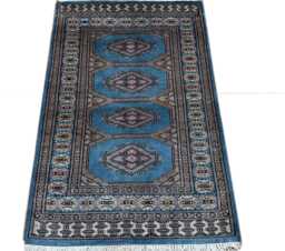 2.6x4 Gray Color Bokhara Rug - 0.80x1.20 Bedroom Luxury Area Turkish Fine Quality Afghan