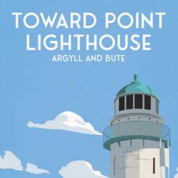 Toward Point Lighthouse Print - Argyll & Bute Travel Poster Scottish Gifts Art Birthday Present Home Decor Artwork - thumbnail 3