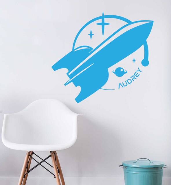 Personalised Space Ship Name Wall Sticker Decal - Quotes, Decals, Words, Inspiration, Decor, Family