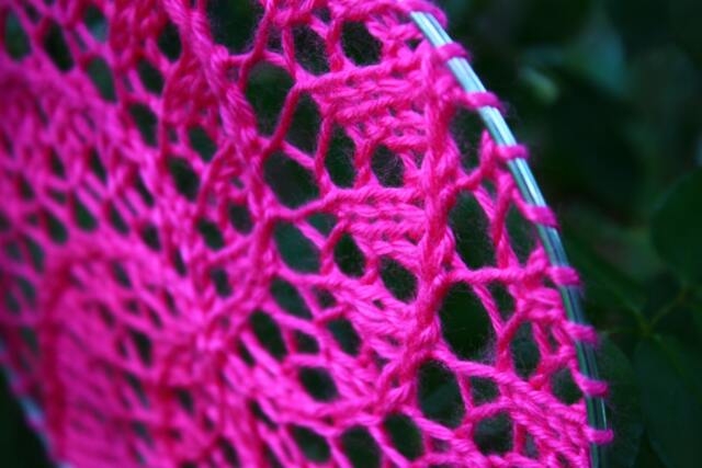 Earring Holder in Hot Pink, Jewelry Display Organizer - Fiber Art Wall Hanging - image 1