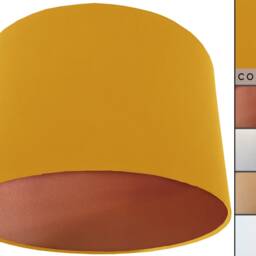 Yellow Lampshade With Copper, Gold, Silver, Or White Lining - Accent Lighting - thumbnail 2