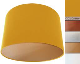 Yellow Lampshade With Copper, Gold, Silver, Or White Lining - Accent Lighting - thumbnail 1