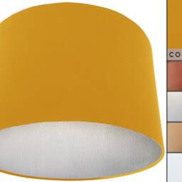 Yellow Lampshade With Copper, Gold, Silver, Or White Lining - Accent Lighting - thumbnail 3
