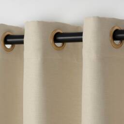 Custom Cream Beige Curtains 65% Blackout, Modern Style - thumbnail 1