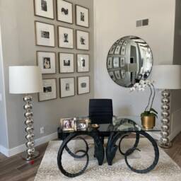 Handcrafted Antiqued Convex Wall Mirror With Brass Clips - thumbnail 3