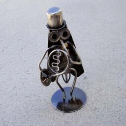 Sale Mr. Hopper French Horn Player Metal Sculpture Ornament - thumbnail 2