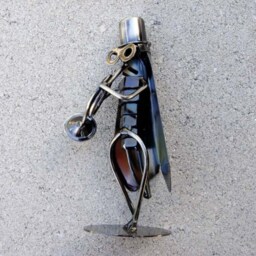 Sale Mr. Hopper French Horn Player Metal Sculpture Ornament - thumbnail 3