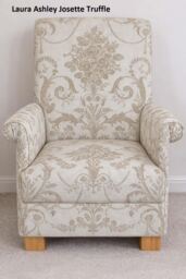 Laura Ashley Whinfell Fabric Adult Chair Armchair Duck Egg Green Blue Accent Nursery Bacall Topaz Josette Truffle Beige Sage Gosford Small - thumbnail 1