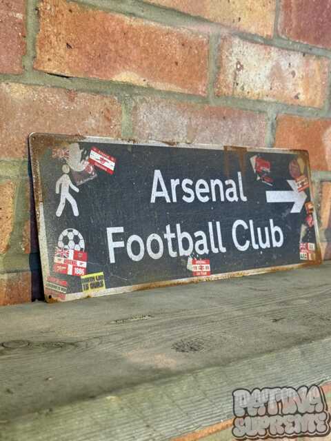 Arsenal Highbury Road Sign Vintage Style Real Rust Metal Wall Art - image 1