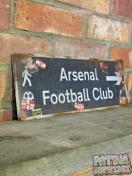 Arsenal Highbury Road Sign Vintage Style Real Rust Metal Wall Art - thumbnail 1