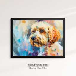 Cockapoo Abstract Oil Painting Framed Print & Canvas Large Sizes Luxury Wall Art Poster Pet Home Decor Interior Dog Lover Gift - thumbnail 2
