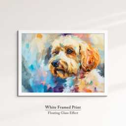 Cockapoo Abstract Oil Painting Framed Print & Canvas Large Sizes Luxury Wall Art Poster Pet Home Decor Interior Dog Lover Gift - thumbnail 3
