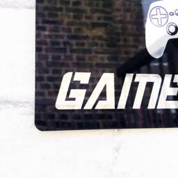 Personalised Metal Mirror Gamer Sign - Customised Printed Wall Art Plaque Game Zone - thumbnail 3