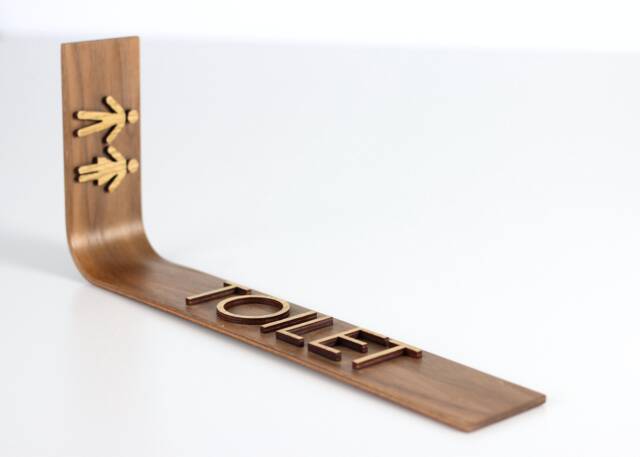 Custom Wall Sign. Personalized Wood Office Bathroom Door Decor - image 1