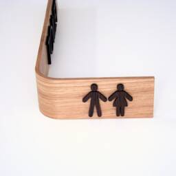 Custom Wall Sign. Personalized Wood Office Bathroom Door Decor - thumbnail 4