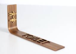 Custom Wall Sign. Personalized Wood Office Bathroom Door Decor - thumbnail 1