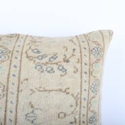 Handmade Turkish Kilim Pillow Embroidered Wool Cushion Cover - 18''x18'' - thumbnail 3