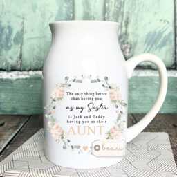 Personalised The Only Thing Better Than Having Mum Nanna Nanny Grandma Peach Floral Ceramic Small Vase Jug Mug Birthday Gift Mother's Day - thumbnail 2