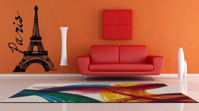 Eiffel Tower Wall Decal Paris Skyline Vinyl Sticker 2785 - image 1