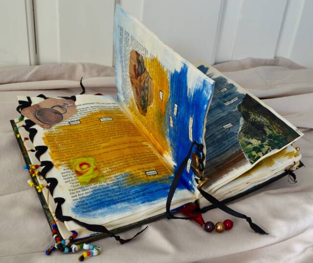Altered Book Sculpture, Collage Art in Mixed Media - image 1