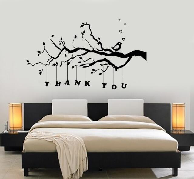 Wall Decal Tree Branch Thank You Vinyl Sticker Mural Art 1432Dz - image 1