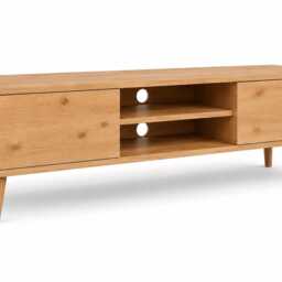 Solid Wood Tv Stand, Mid Century Modern Unit, Media Console, Scandinavian Entertainment Handmade Wooden Cabinet - thumbnail 2
